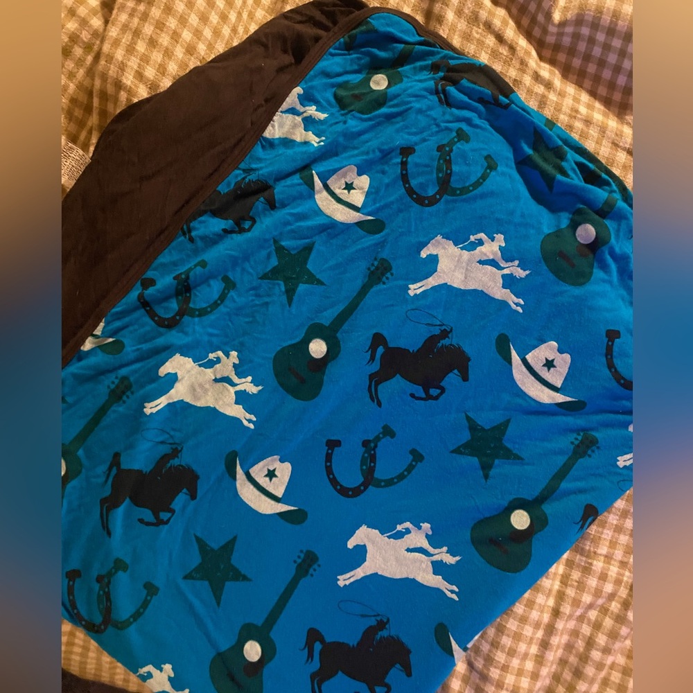 Kickee Pants Cowboy Toddler Blanket